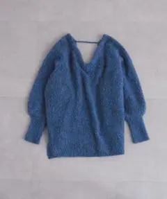 新品未使用 大人気 川口春奈 Kastane メランジVニット ブルー