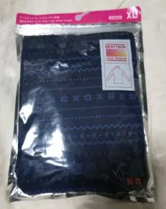 HEATTECH 長袖インナー XL ネイビー柄