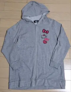 ハローキティ フード付きパーカー LLサイズ グレー