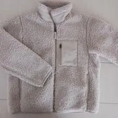UNIQLO フリースジャケット 130サイズ ライトベージュ