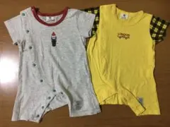 カバーオール ロンパース 半袖 2枚セット 80サイズ