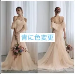 【お値下げ】ドレスプロダクション　チュールバックフリルオフショルダードレス