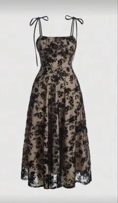 SHEIN花柄プリント キャミドレスRちゃん着用 成人式結婚式　パーティードレス