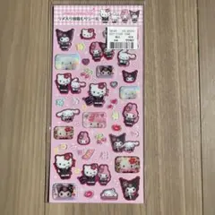 サンリオ　ラメ入り樹脂もりステッカーシール　平成ギャル　キティ