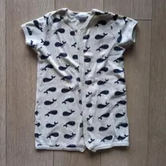 プチバトー　クジラ柄ロンパース 12ヶ月