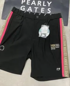 新品 パーリーゲイツ マスターバニー メッシュ ショートパンツ(5)サイズL/黒のサムネイル