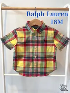 【美品】Ralph Lauren 半袖シャツ 18M ベビーキッズ　チェック柄