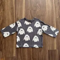 H&M プリントTシャツ 犬プリント 総柄 ロンT 100㎝