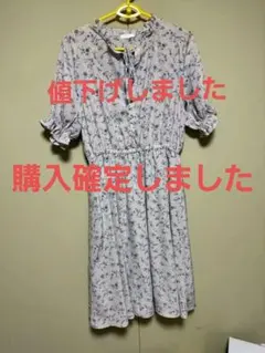 COLZA 花柄ワンピース LLサイズ 半袖のサムネイル