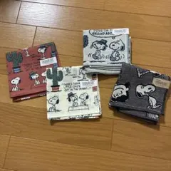 SNOOPYハンカチ、ハンドタオル4枚セット