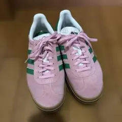 adidas アディダス　ガゼルボールド　ピンク×グリーン