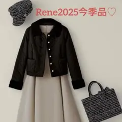 Rene2025今季品♡人気完売♡キルティング ボアブルゾン　ジャケット34