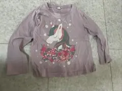 ユニコーンプリント Tシャツ 100cm 薄紫色