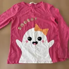 H&M キッズ 長袖カットソー ピンク おばけ 130cm ハロウィン