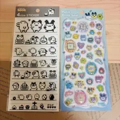 たまごっち ペティットドロップシール 4サイズステッカー 2点セット
