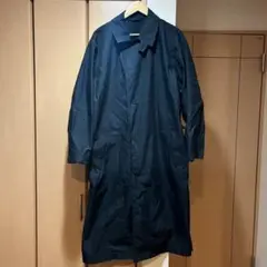 ユニクロ　UNIQLO U ネイビーブラック　ステンカラーコート　ロングコート