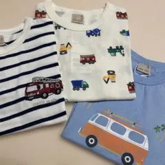プティマイン⭐︎乗り物Tシャツセット　110