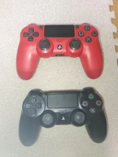 PS4 ワイヤレスコントローラー レッド ブラック　ジャンク