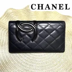 極美品☆CHANEL カンボンライン2つ折り長財布 デカココ・正規品 - メルカリ