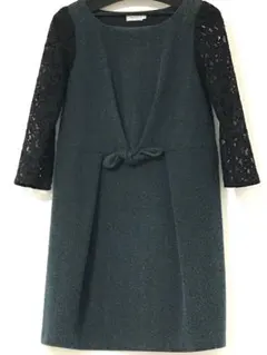 anatelier アナトリエBon mercerieワンピース　ダークグリーン
