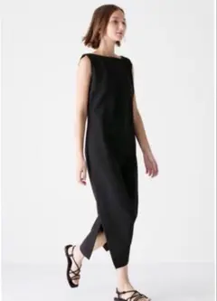 ブラック ノースリーブ ロングワンピース　ユニクロC