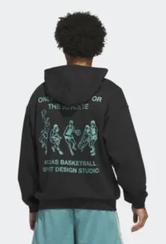 adidas Originals アディダス バスケットボール パーカー M黒緑