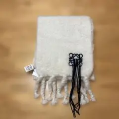 ロエベ モヘヤ アナグラム フリンジ 大判 ストール