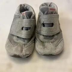 まとめ買いokミキハウス Mizuno グレー スニーカー ベルクロ15.5