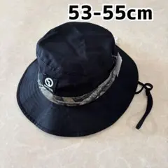 キッズ アウトドアプロダクツ 迷彩ハット ブラック 53cm〜55cm①