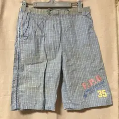 チェック柄 ハーフパンツ / ブルー