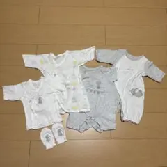 ダンボ　新生児　コンビ肌着　カバーオール5点セット