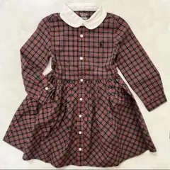 チェックワンピース　セット　シャツワンピース　長袖　90 ブランド