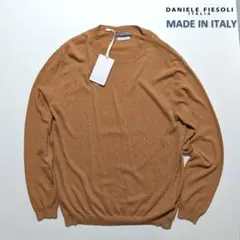新品 DANIELE FIESOLI イタリア製 ニット セーター キャメルXLのサムネイル