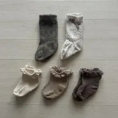 monbebe ベビー靴下 5足セット フリル付き