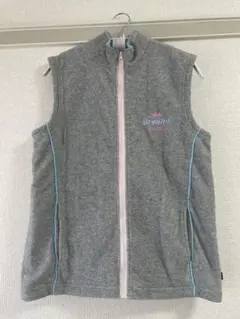 グレー フリース ベスト