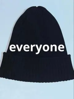 everyone エブリワン beanie ビーニー　ニット帽　ダークネイビー