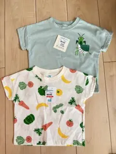 西松屋　半袖Tシャツ 2枚セット カマキリ 野菜柄のサムネイル