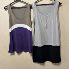 ■iCB / ユニクロ■ノースリーブ■チュニック■2枚セット■S〜Mサイズのサムネイル