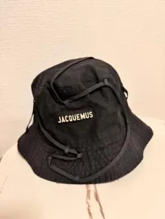 JACQUEMUS フリンジバケットハット ブラック 黒 JACQUEMUS◇大人気！コットン フリンジ デザインバケットハット