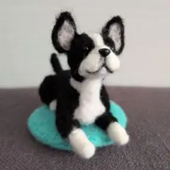 羊毛フェルト ボストン・テリア　愛犬メモリアル