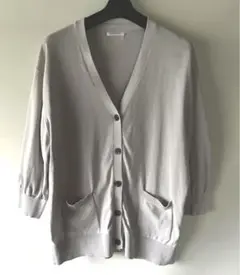 GLACIER Vネックカーディガン　グレー