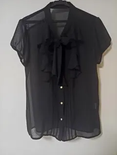 &by P&D　ブラウス　黒のサムネイル