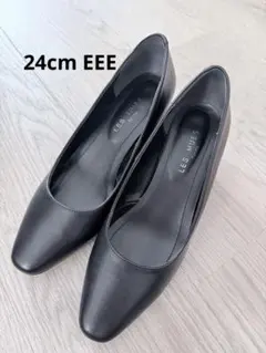 【LES MUES】パンプス 黒 24cm ヒール5cm