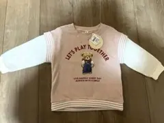 【新品タグ付き・即納可】クマのピンクトップス 90cm