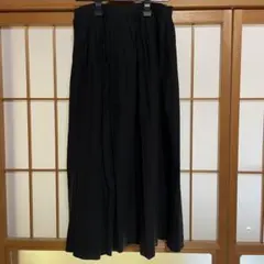 UNIQLO ユニクロ リネンコットンギャザースカート　ブラック　70