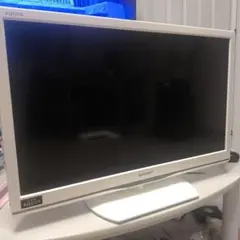 SHARP AQUOS ホワイト液晶テレビ 本体 リモコン付き - メルカリ