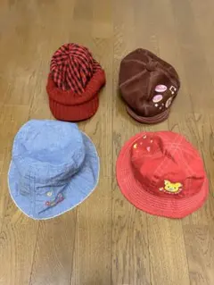 ミキハウス ハット2点　他2点　4点セット　ベビー、キッズ　帽子