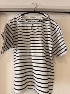 Samansa Mos2 ストライプ 半袖Tシャツ