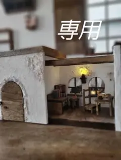 2セット　家具小物セット　シルバニア　背景ボード　ミニチュアハウス　ドールハウス