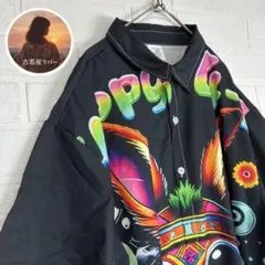 新品 未使用 アラレちゃん アニメ アロハ シャツ メンズ 2XL 総柄